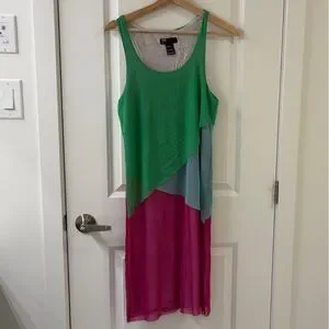 Diesel | Dresses | Diesel Green And Pink Layered Dress | Poshmark Diesel | Dresses | Diesel Green And Pink Layered Dress | Poshmark